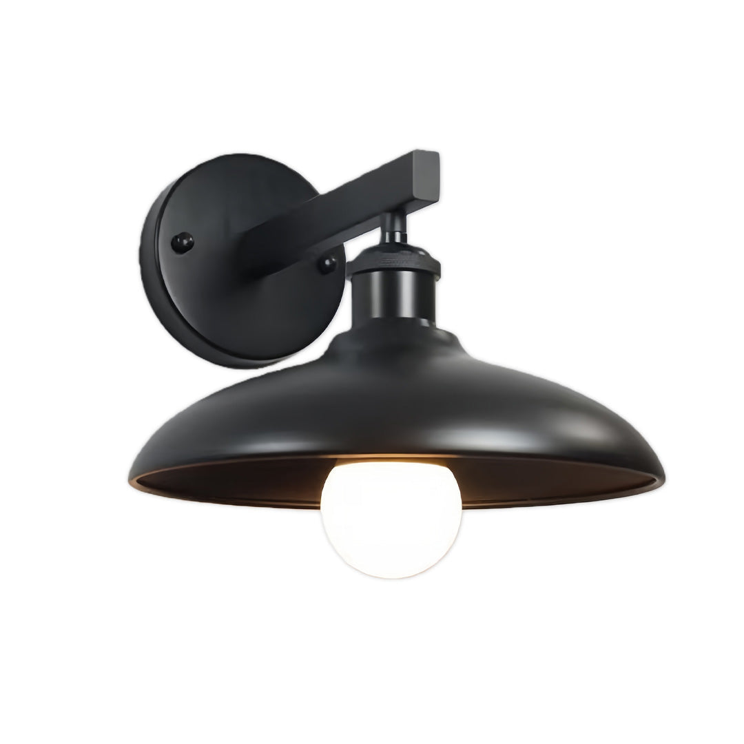 Vintage Outdoor Wall Sconce with Rust-Resistant Iron Frame and Warm LED Glow