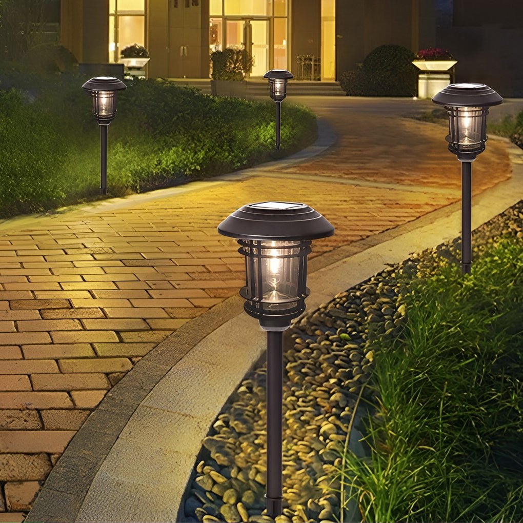 Solar-Powered Stainless Steel Outdoor Path Light with Warm White LED