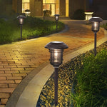 Solar-Powered Stainless Steel Outdoor Path Light with Warm White LED