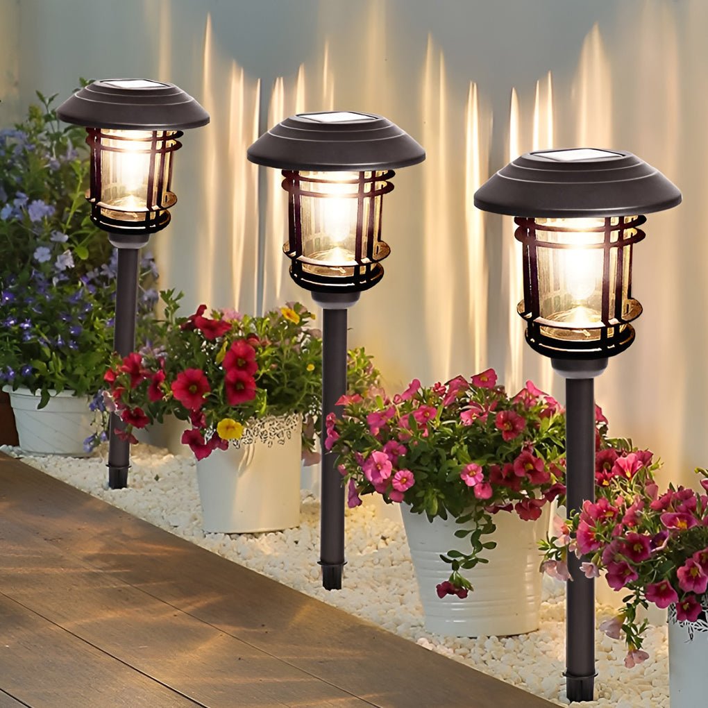 Solar-Powered Stainless Steel Outdoor Path Light with Warm White LED