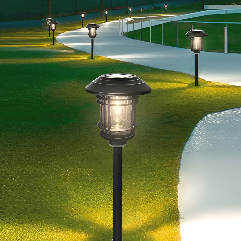 Solar-Powered Stainless Steel Outdoor Path Light with Warm White LED
