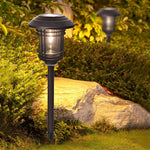 Solar-Powered Stainless Steel Outdoor Path Light with Warm White LED