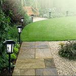 Modern Solar Post Light with Water Glass Lens for Courtyard and Pathway