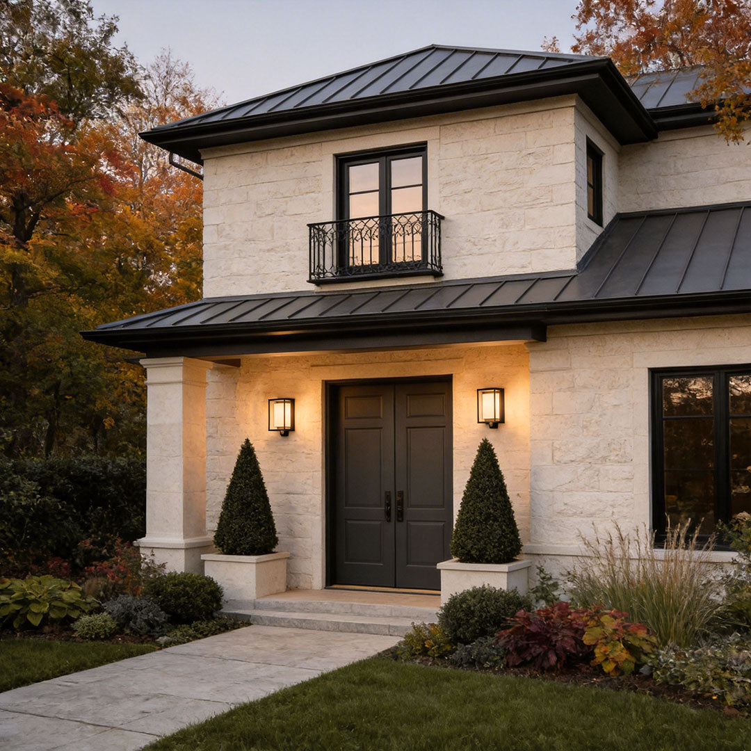 Modern Solar Wall Sconce with Motion Sensor for Outdoor Living Spaces