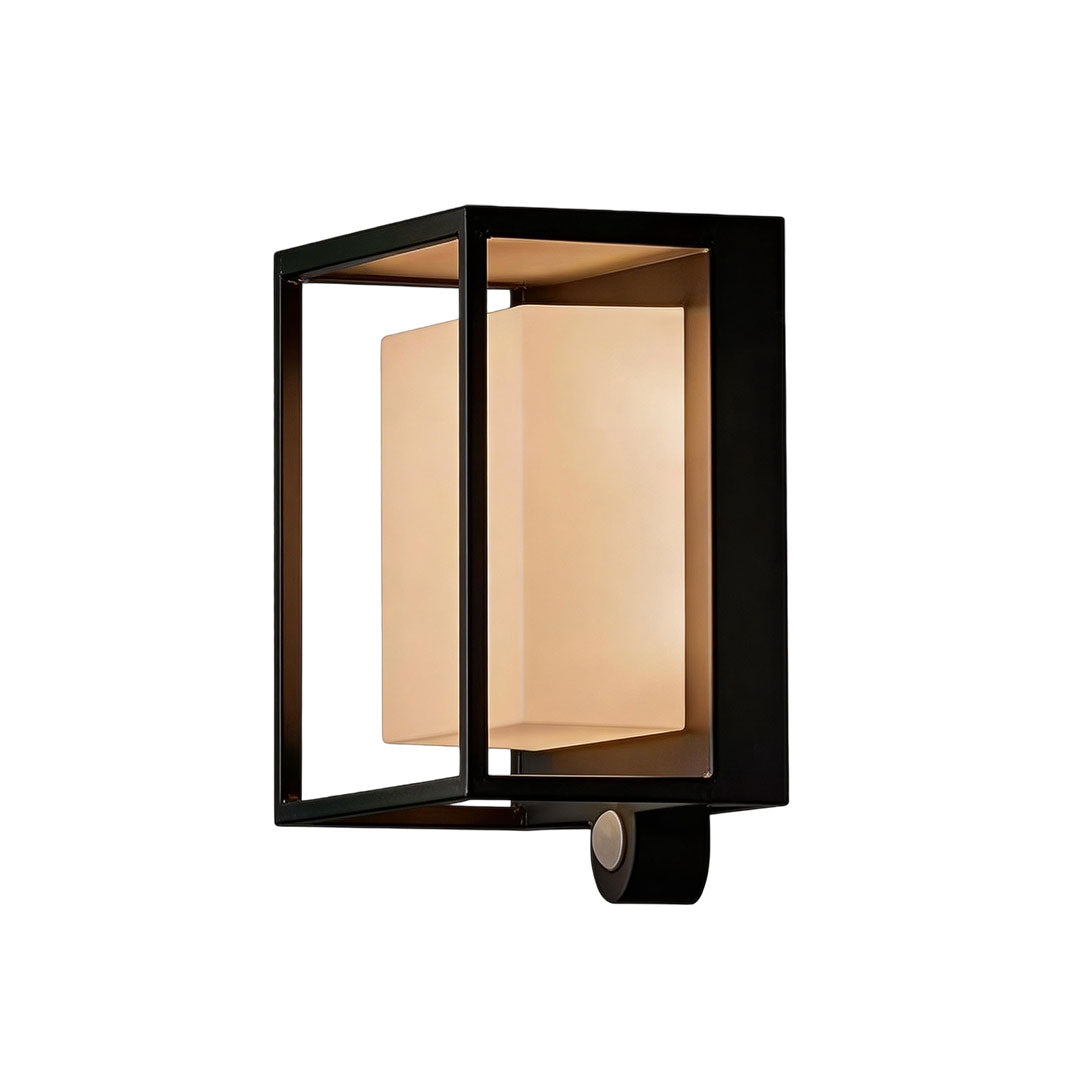 Modern Solar Wall Sconce with Motion Sensor for Outdoor Living Spaces