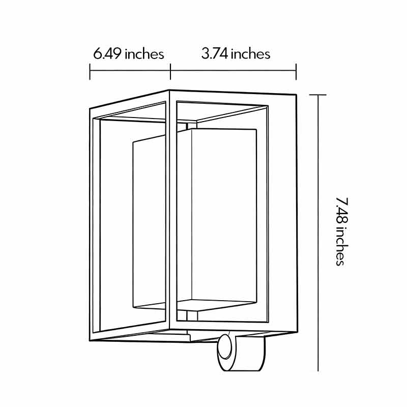 Modern Solar Wall Sconce with Motion Sensor for Outdoor Living Spaces
