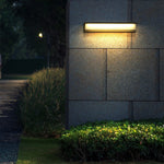 Modern Outdoor Wall Sconce with Warm LED Light in Black Aluminum