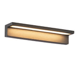 Modern Outdoor Wall Sconce with Warm LED Light in Black Aluminum