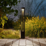 Hollow Bollard Light with Three-Sided Illumination for Modern Landscapes