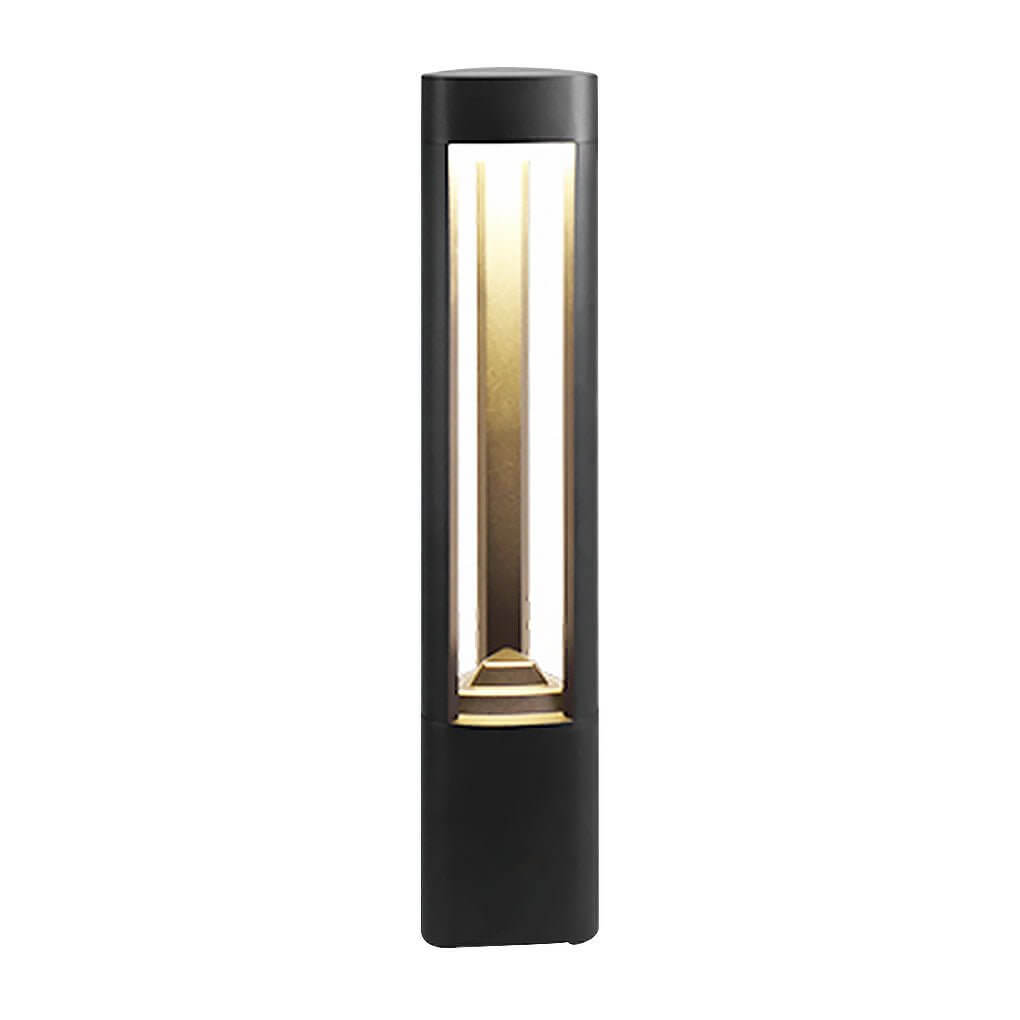 Hollow Bollard Light with Three-Sided Illumination for Modern Landscapes