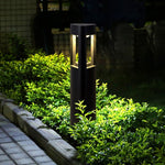 Hollow Bollard Light with Three-Sided Illumination for Modern Landscapes