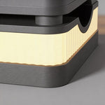 Modern Outdoor Pillar Light in Black Stainless Steel with Warm White LED
