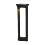 Modern Solar Pathway Bollard Light in Black Aluminum for Garden Walkways