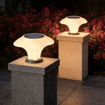 Modern Solar Pillar Light Stainless Steel Outdoor Entryway Lamp