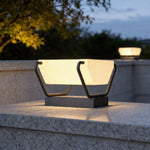 Modern Solar Pillar Lights for Garden Gate, Waterproof Stainless Steel Post Lighting