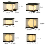Square Stainless Steel Outdoor Pillar Light with Acrylic Shade