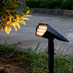 Solar Spike Spotlight with Adjustable Head for Garden and Landscape