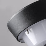 Cylindrical Solar LED Bollard Path Light in Black Aluminum