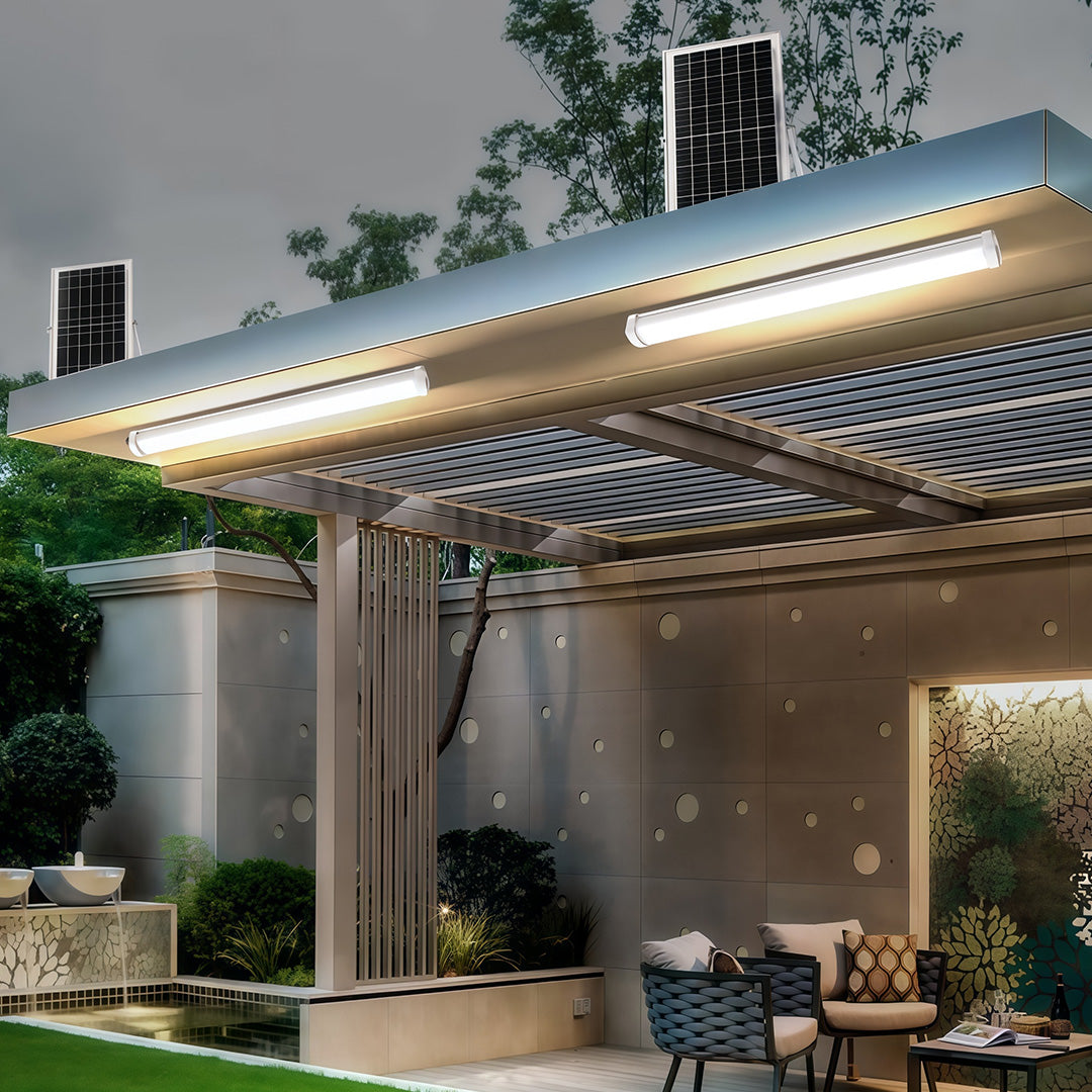 Modern Solar Outdoor Wall Sconce with LED Illumination