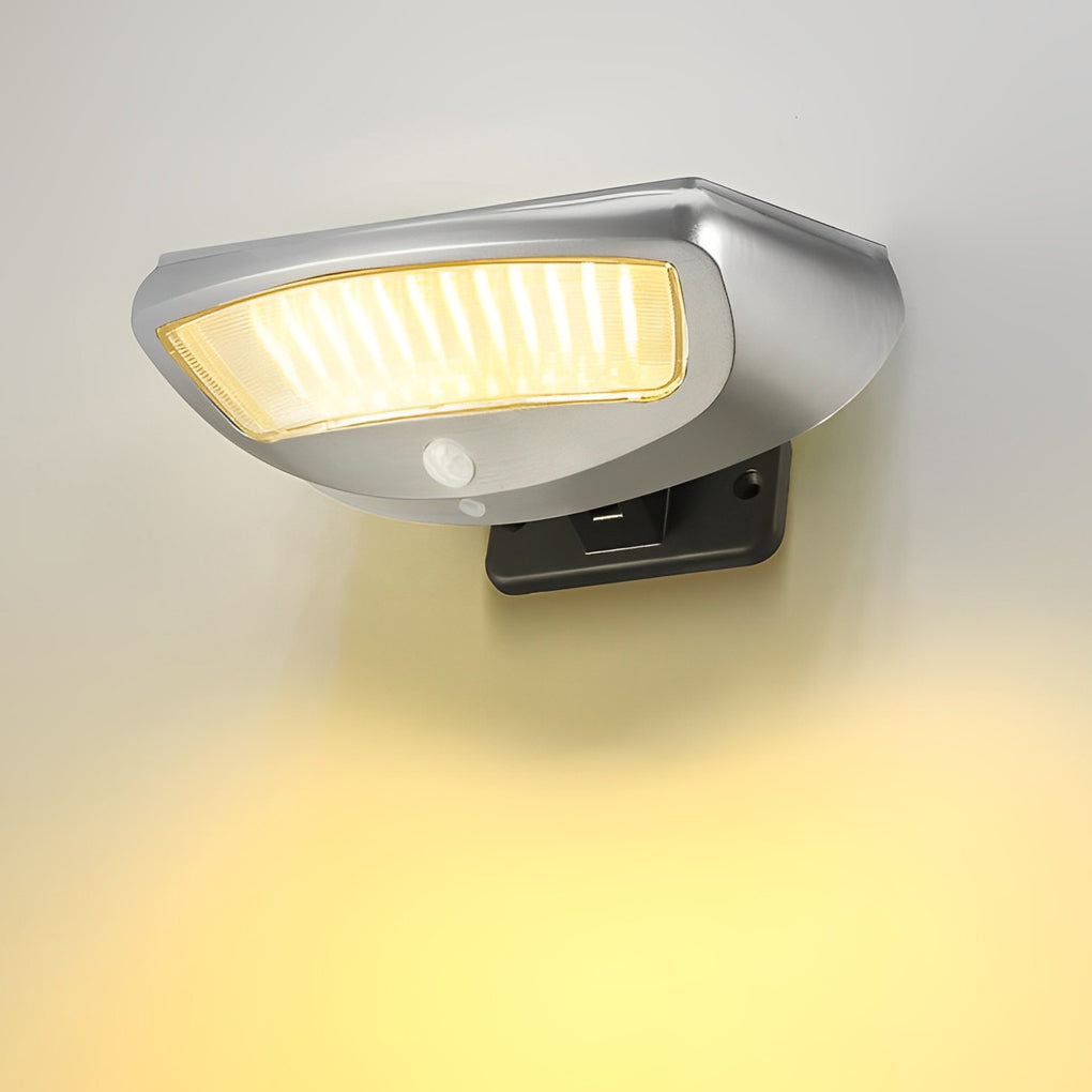 Aria Solar Motion Wall Sconce — Modern Waterproof LED Outdoor Light