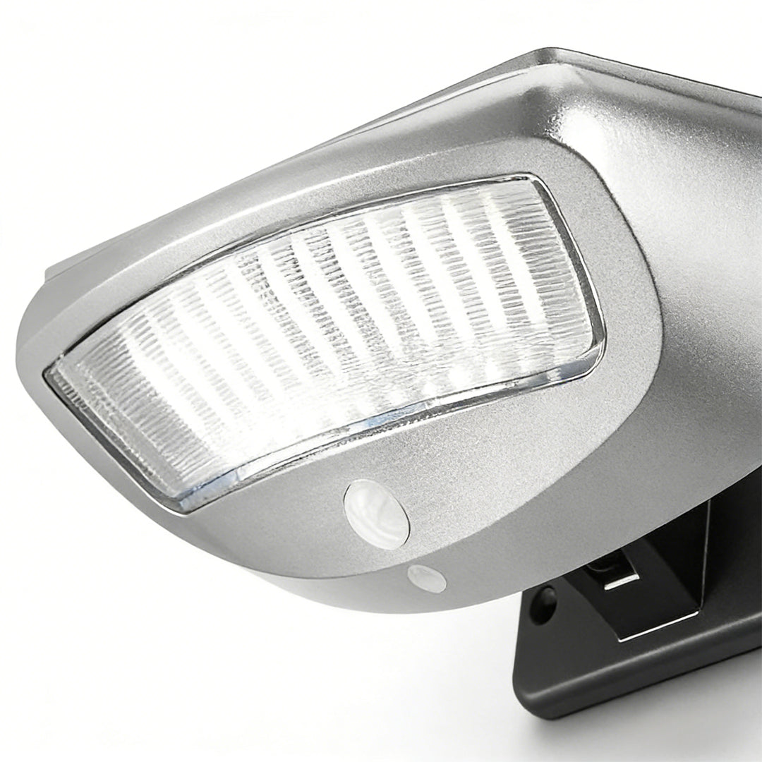 Aria Solar Motion Wall Sconce — Modern Waterproof LED Outdoor Light
