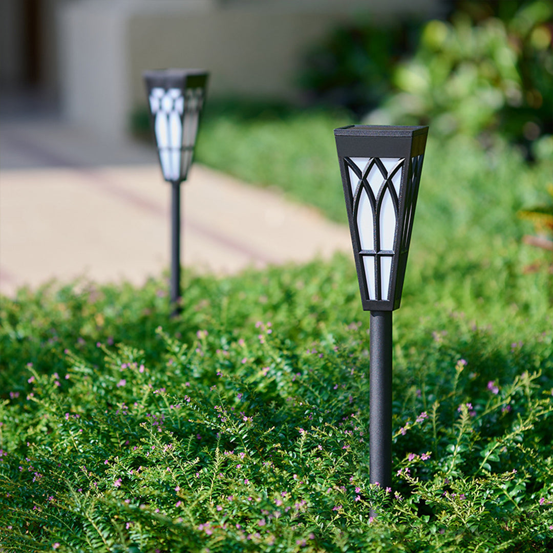 Solar-Powered LED Torch Lawn Light with Flickering Flame Effect
