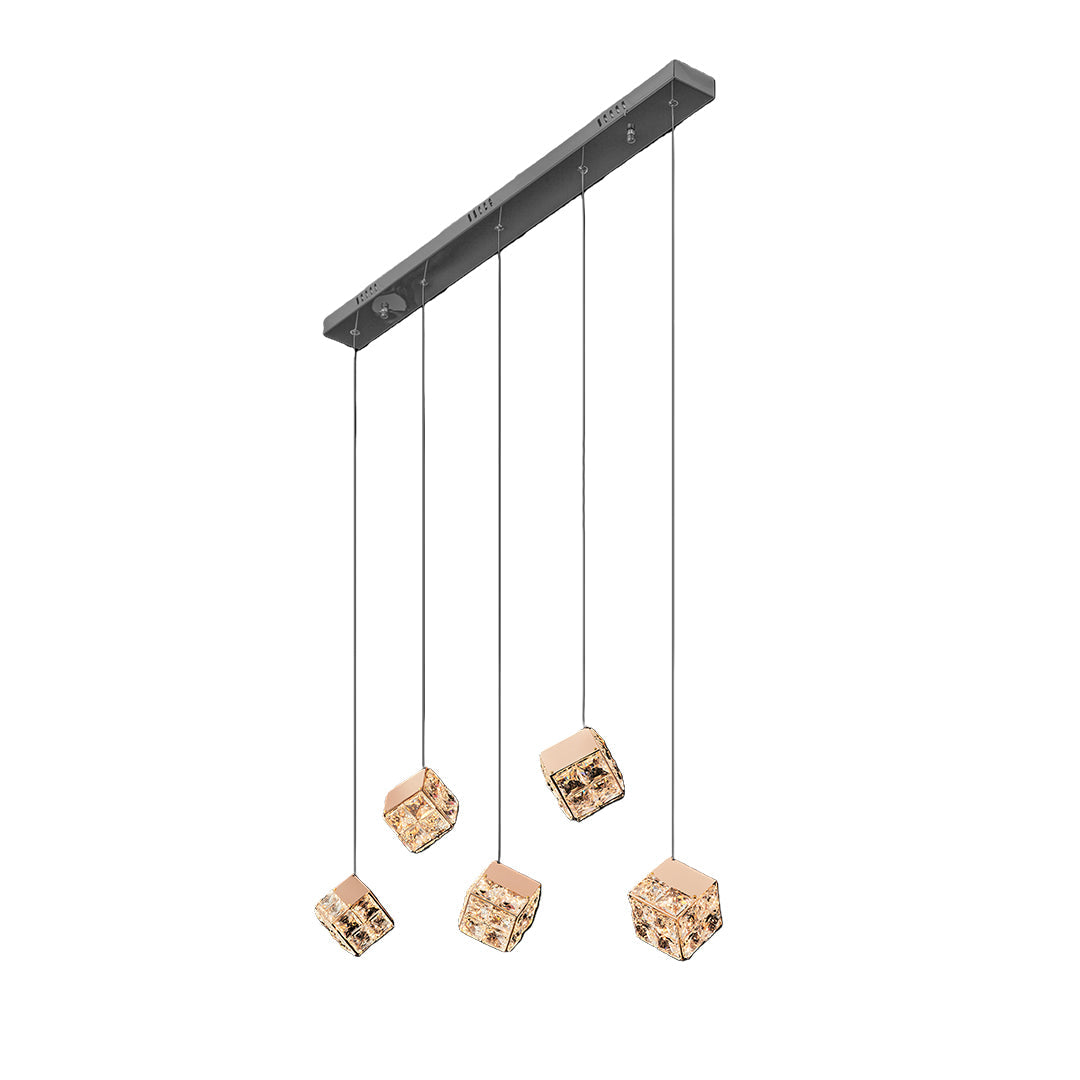 Rubik's Cube Crystal Chandelier – Modern LED Pendant Light