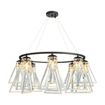 Aurelia Crystal Chandelier in Brass, Chrome, or Black