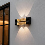 Luxury Crystal Wall Sconce with Up & Down LED Lighting, IP65 Waterproof