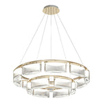 Lumina Crystal Chandelier in Gold Aluminum for Grand Interiors