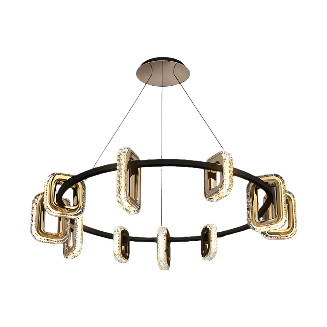 Aurelia Modern Gold Chandelier with Acrylic Shades
