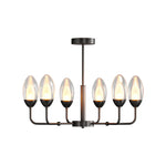 Luxury Copper Modern Chandelier with Clear Glass Shades