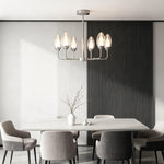 Luxury Copper Modern Chandelier with Clear Glass Shades