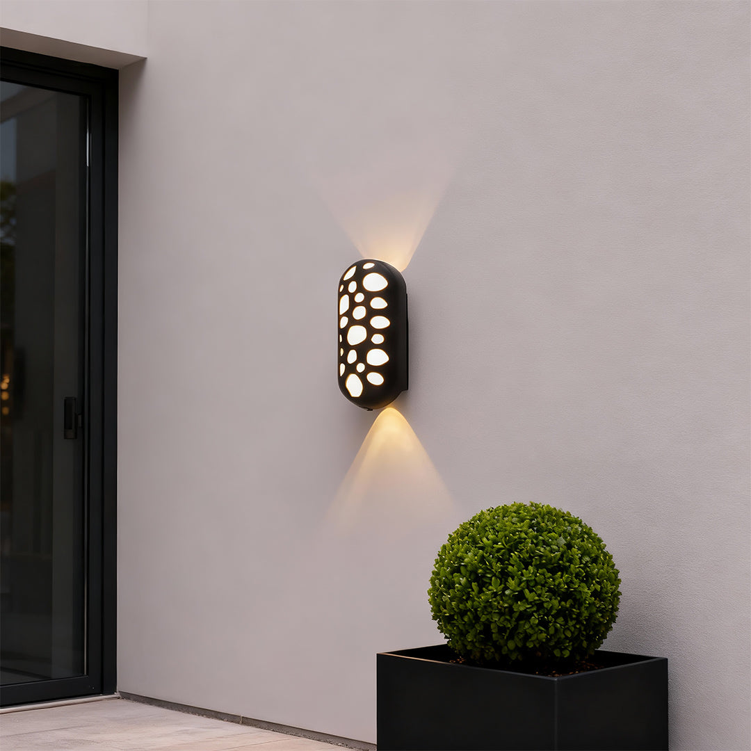 Nordic Minimalist Outdoor Up Down Wall Sconce with Dual LED Lighting