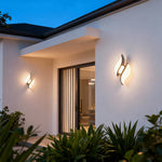 Modern Minimalist Outdoor Wall Sconce in Matte Black, IP65 Waterproof LED