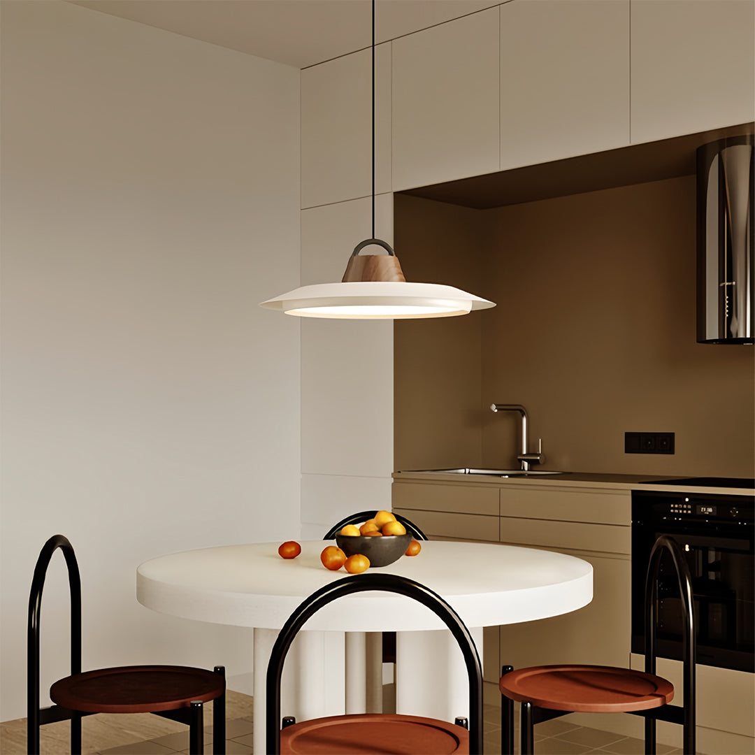 Saucer Pendant Light with Full-Spectrum LED for Kitchen and Dining