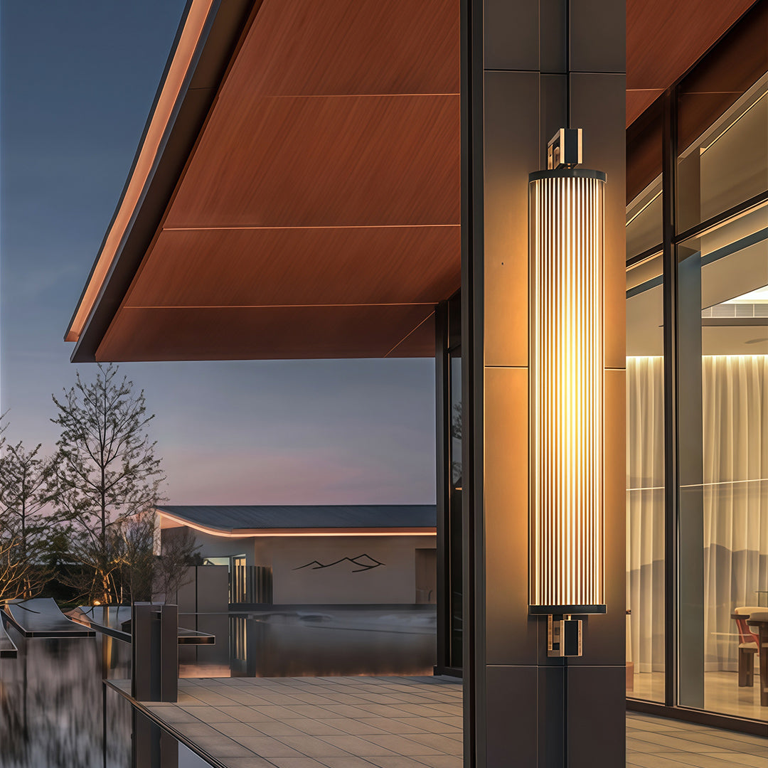 Outdoor Linear LED Wall Light in Stainless Steel, Modern Waterproof Sconce