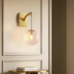 Modern Wall Mounted Pendant Light with Clear Glass Globe