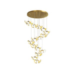 Luxury Ceramic Tulip Chandelier with Gold Stainless Steel Frame