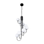 French Elegance Spiral Globe Chandelier in Gold or Black, 8 or 12 Lights