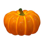 Sculptural Pumpkin Resin Lamp with Warm LED Glow for Indoor and Outdoor Ambience