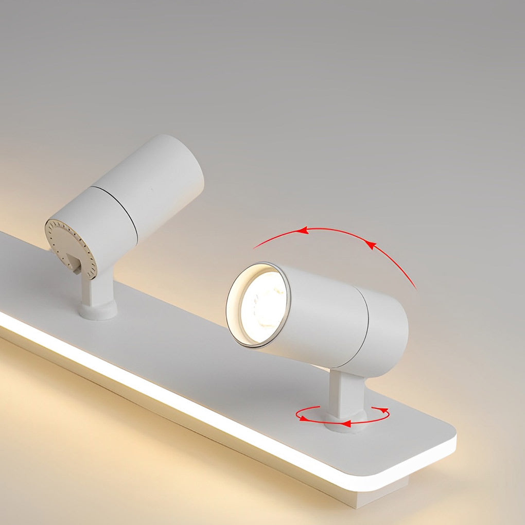 Recessed Adjustable LED Spotlight Fixture, Modern Aluminum Trim