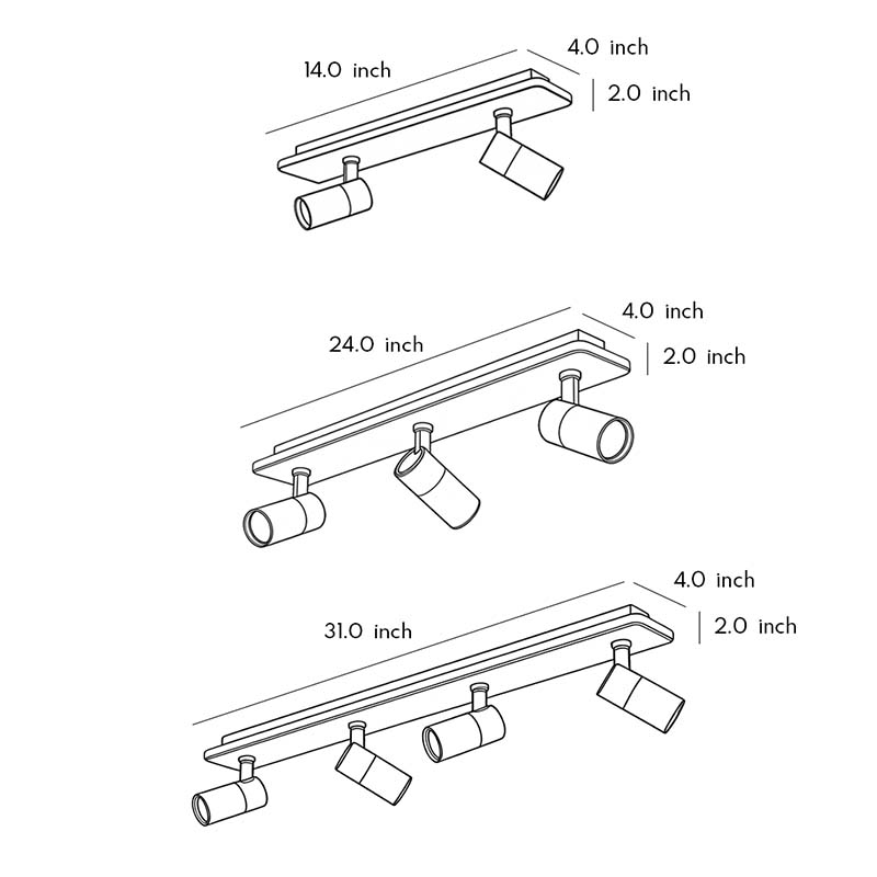 Recessed Adjustable LED Spotlight Fixture, Modern Aluminum Trim