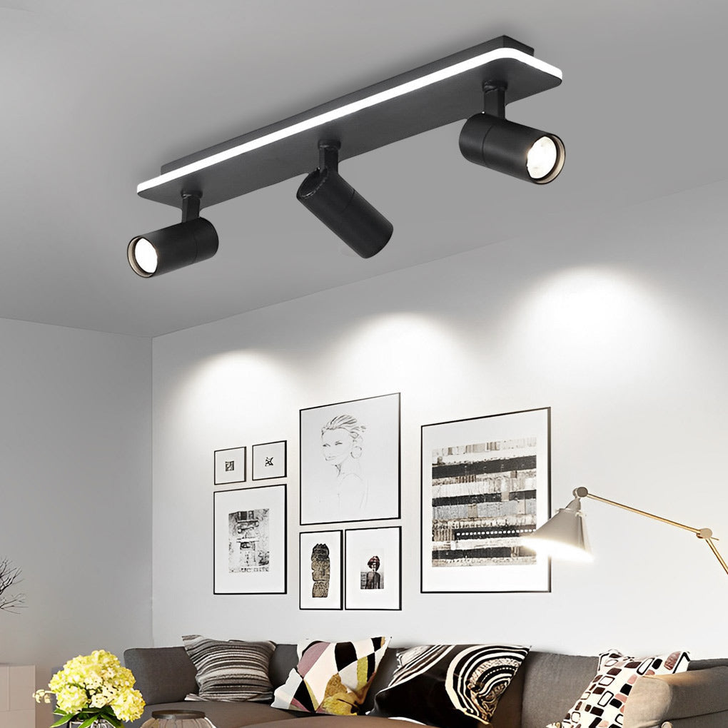 Recessed Adjustable LED Spotlight Fixture, Modern Aluminum Trim