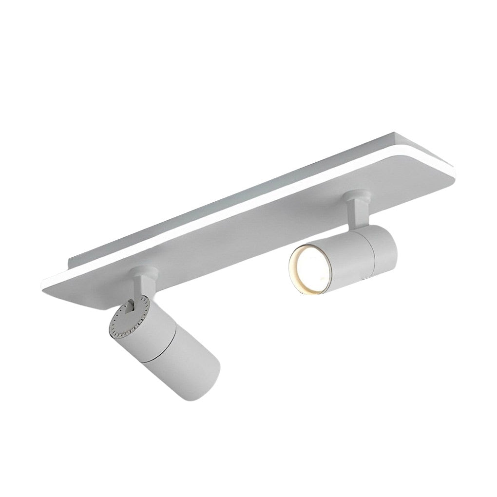 Recessed Adjustable LED Spotlight Fixture, Modern Aluminum Trim