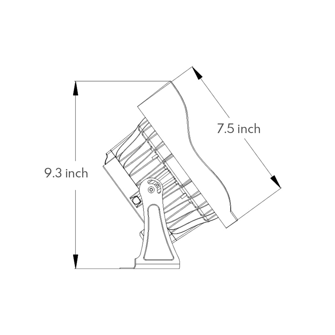 Modern Minimalist Outdoor LED Spotlight with Adjustable Head, IP65 Waterproof