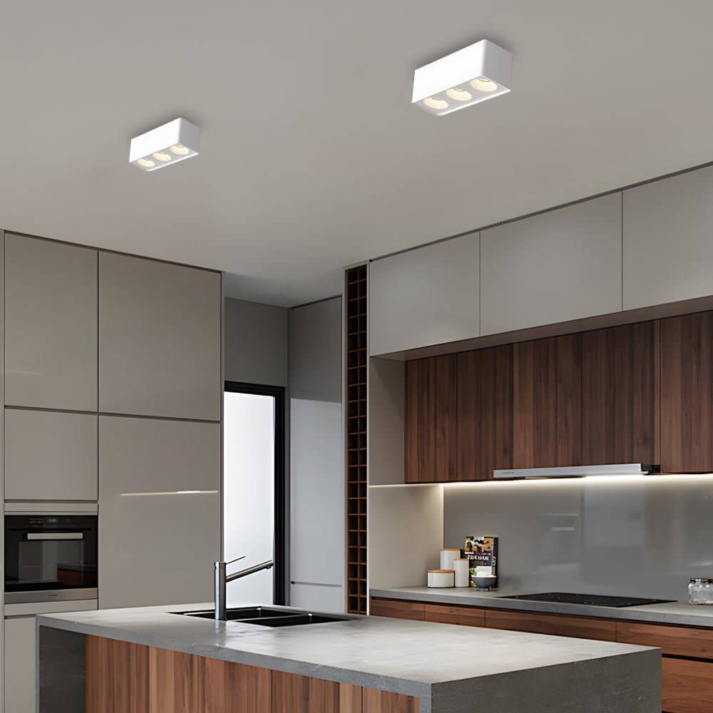 Modern Square LED Recessed Spotlight, Architectural Aluminum Ceiling Light