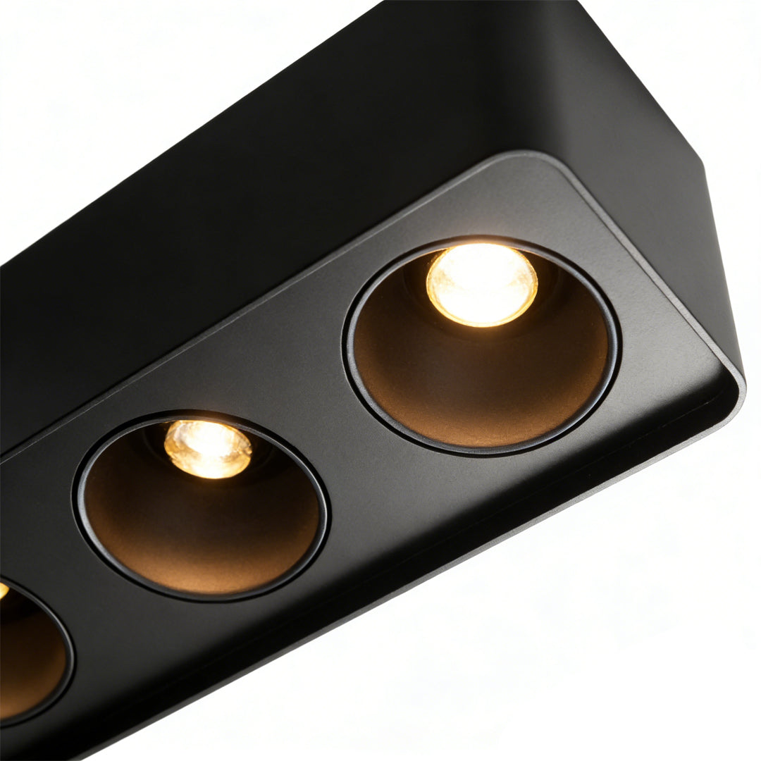 Modern Square LED Recessed Spotlight, Architectural Aluminum Ceiling Light