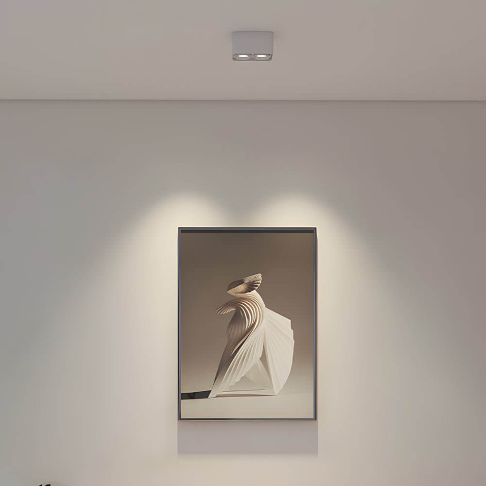 Modern Square LED Recessed Spotlight, Architectural Aluminum Ceiling Light