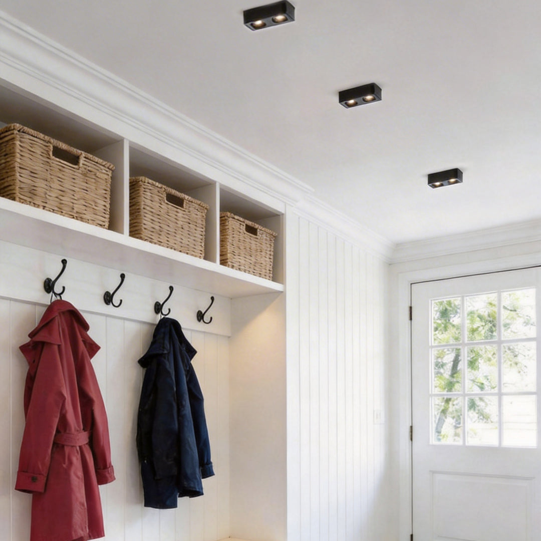 Modern Square LED Recessed Spotlight, Architectural Aluminum Ceiling Light